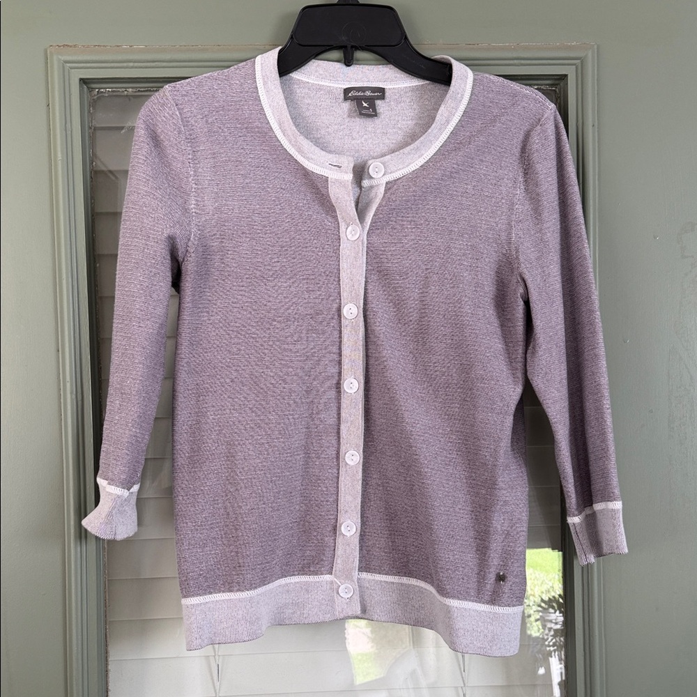 Eddie Bauer Women's Lavender Cardigan Sweater